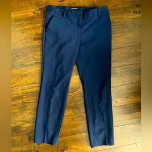 Express Ankle Length Suit Pant - Blue, Size 6